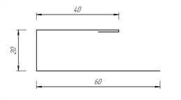 j - планка (завершающая) широкая, металлическая 10043 j - планка (завершающая) широкая, металлическая 10043
