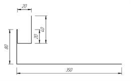 Околооконная планка 80*350 мм 10061 Околооконная планка 80*350 мм 10061