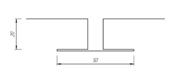 Н - планка соединительная 50 мм 10068 Н - планка соединительная 50 мм 10068