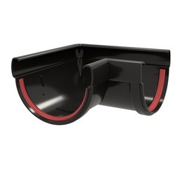 Угол желоба 90 гр. Дизайн 135 ПВХ Grand Line Черный (RAL 9005) 10179 Угол желоба 90 гр. Дизайн 135 ПВХ Grand Line Черный (RAL 9005) 10179