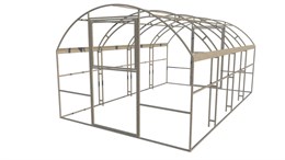 Теплица Дачница Двойная дуга Усиленная (Каркас) 4м Теплица Дачница Двойная дуга Усиленная (Каркас) 4м