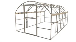 Теплица Дачница Двойная дуга Усиленная (Каркас) 6м Теплица Дачница Двойная дуга Усиленная (Каркас) 6м