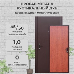 Дверь входная Прораб (СтройГост 5 РФ) Металл/Рустикальный дуб Дверь входная Прораб (СтройГост 5 РФ) Металл/Рустикальный дуб