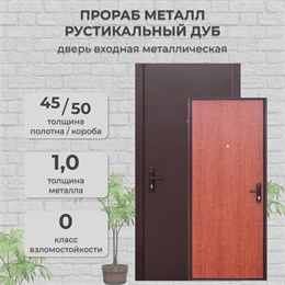 Дверь входная Прораб (СтройГост 5 РФ) Металл/Рустикальный дуб Дверь входная Прораб (СтройГост 5 РФ) Металл/Рустикальный дуб