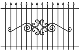 Забор кованый МЗК-51 (1500*2460) Забор кованый МЗК-51 (1500*2460)