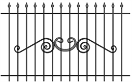 Забор кованый МЗК-47 (1500*2460) Забор кованый МЗК-47 (1500*2460)