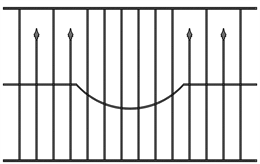 Забор кованый МЗК-12 (1500*2460) Забор кованый МЗК-12 (1500*2460)