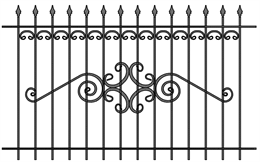 Забор кованый МЗК-53 (1500*2460) Забор кованый МЗК-53 (1500*2460)