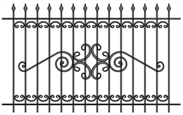 Забор кованый МЗК-55 (1500*2460) Забор кованый МЗК-55 (1500*2460)