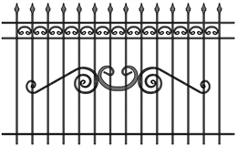 Забор кованый МЗК-48 (1500*2460) Забор кованый МЗК-48 (1500*2460)