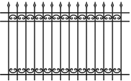 Забор кованый МЗК-46 (1500*2460) Забор кованый МЗК-46 (1500*2460)