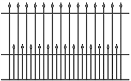 Забор кованый МЗК-3 (1500*2460) Забор кованый МЗК-3 (1500*2460)