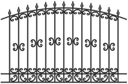 Забор кованый МЗК-9 (1500*2295) Забор кованый МЗК-9 (1500*2295)