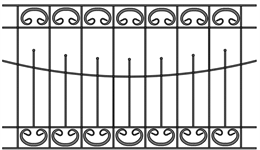 Забор кованый МЗК-10 (1500*2625) Забор кованый МЗК-10 (1500*2625)