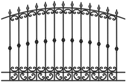 Забор кованый МЗК-11 (1500*2295) Забор кованый МЗК-11 (1500*2295)