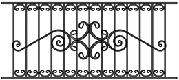 Ограждение металлическое ОГР-30 (1000*2295 мм) Ограждение металлическое ОГР-30 (1000*2295 мм)