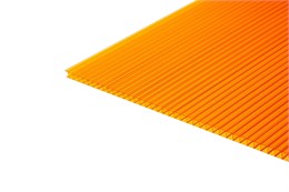 Сотовый поликарбонат 4*2100*6000 (560 гр/кв.м.) Колибри Оранжевый Сотовый поликарбонат 4*2100*6000 (560 гр/кв.м.) Колибри Оранжевый