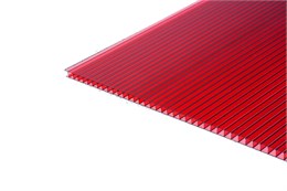 Сотовый поликарбонат Колибри 10*2100*6000 (1250 кг/кв,м) Красный Сотовый поликарбонат Колибри 10*2100*6000 (1250 кг/кв,м) Красный
