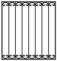 Решетка металлическая на окно арт.002 (1400*1300) Решетка металлическая на окно арт.002 (1400*1300)