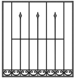 Решетка металлическая на окно арт.004 (1400*1300) Решетка металлическая на окно арт.004 (1400*1300)
