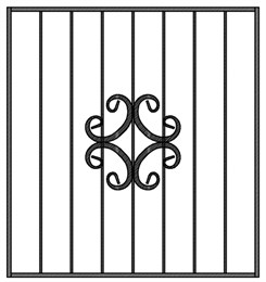 Решетка металлическая на окно арт.006 (1400*1300) Решетка металлическая на окно арт.006 (1400*1300)