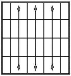 Решетка металлическая на окно арт.011 (1400*1300) Решетка металлическая на окно арт.011 (1400*1300)