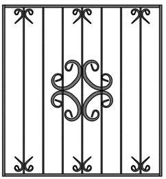 Решетка металлическая на окно арт.016 (1400*1300) Решетка металлическая на окно арт.016 (1400*1300)