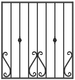 Решетка металлическая на окно арт.017 (1400*1300) Решетка металлическая на окно арт.017 (1400*1300)