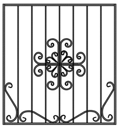 Решетка металлическая на окно арт.018 (1400*1300) Решетка металлическая на окно арт.018 (1400*1300)