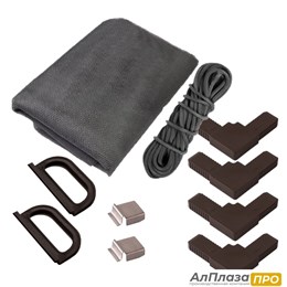 Ремкомплект для сборки и ремонта москитной сетки №3 Коричневый Ремкомплект для сборки и ремонта москитной сетки №3 Коричневый