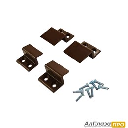 Комплект крепления москитной сетки Коричневый, Пластик (кронштейн + саморез) Комплект крепления москитной сетки Коричневый, Пластик (кронштейн + саморез)