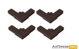 Уголок ABS Усиленный для профиля МС Коричневый (уп. 4 шт.) Уголок ABS Усиленный для профиля МС Коричневый (уп. 4 шт.)