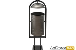 Урна уличная УС-30, серебро, 30 литров