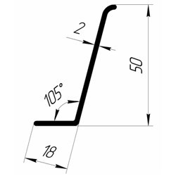 Угол 50*18 (105 гр) (3,0м) 1976 Угол 50*18 (105 гр) (3,0м) 1976