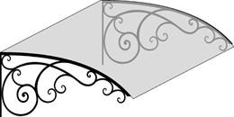 Козырек металлический К303 (Каркас) 2424 Козырек металлический К303 (Каркас) 2424