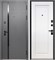 Дверь входная Luxor 2МДФ Горизонталь НЕО Сатин Графит/Эмалит Белый (960 мм, Правая) 9661-960R