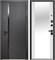 Дверь входная Luxor 2МДФ Ромбы Вертикаль Зеркало Антрацит Софт/Эмалит Белый (860 мм, Левая) 9660-860L