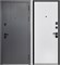 Дверь входная Luxor 2МДФ Вертикаль Сатин Графит/Эмалит Белый (860 мм, Левая) 9659-860L