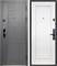 Дверь входная Е-Тайга 10 см. 2МДФ с электронным замком Сатин Графит/Эмалит Белый (960 мм, Левая) 10976-960L