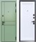 Дверь входная Luxor 2МДФ Минимал Молдинг Фисташка/Эмалит Белый (860 мм, Левая) 10396-860L