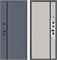 Дверь входная Модерн МДФ Диагональ Графит / Ясень Серый (960 мм, Левая) 11588-960L