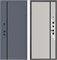 Дверь входная Модерн МДФ Диагональ Графит / Ясень Серый (960 мм, Правая) 11588-960R