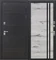 Дверь входная Termo D5 Букле Черный, Дуб Арктик (860 мм, Левая) 11642-860L